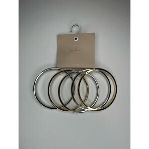 14th & Union Mixed Metal Bangle Bracelets Set - Nickel Free
